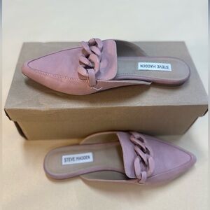 Steve Madden Fleur Pointed Toe Mules - Size 8 (Pink)